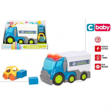 Camión Cisterna de Fricción con Luz y Sonido - ColorBaby +18 Meses