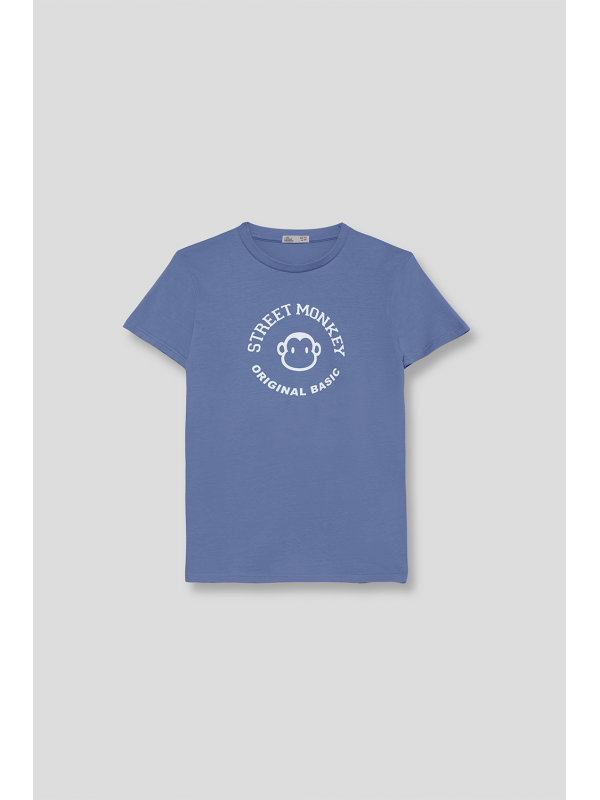 Camiseta básica niño azul Street Monkey | Original Basic | 2 a 16 años