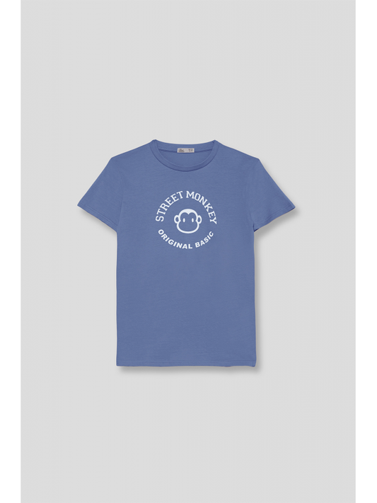 Camiseta básica niño azul Street Monkey | Original Basic | 2 a 16 años