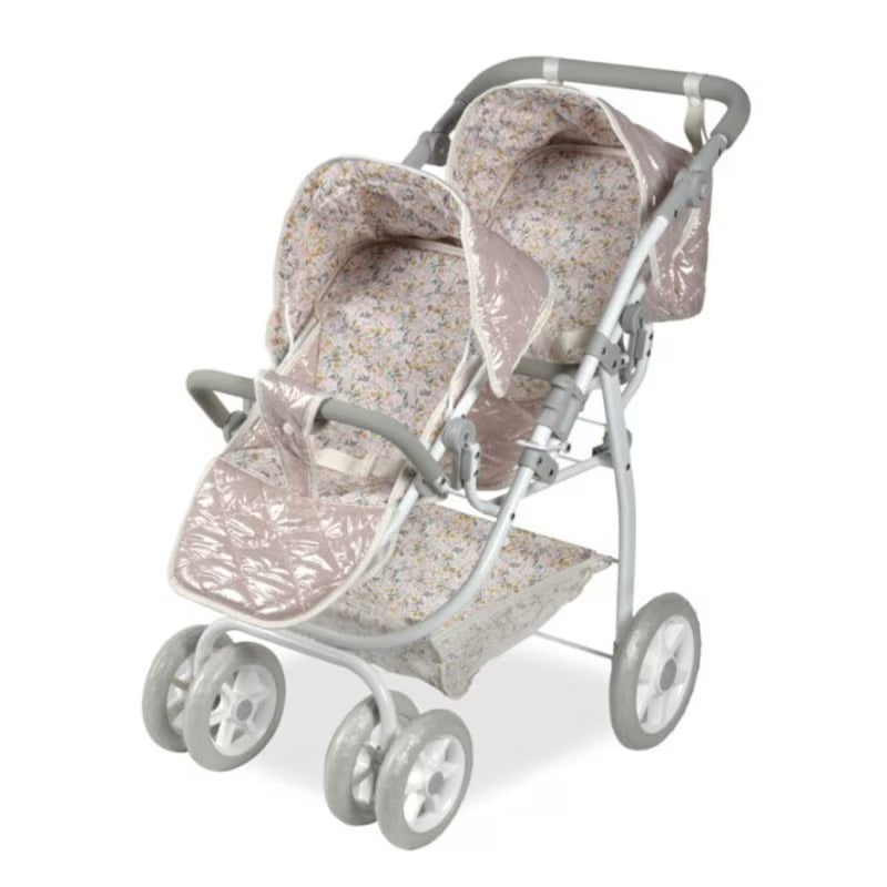 Coche Gemelar Fantasy para Muñecas 45x70x73 cm | Muñecas Arias