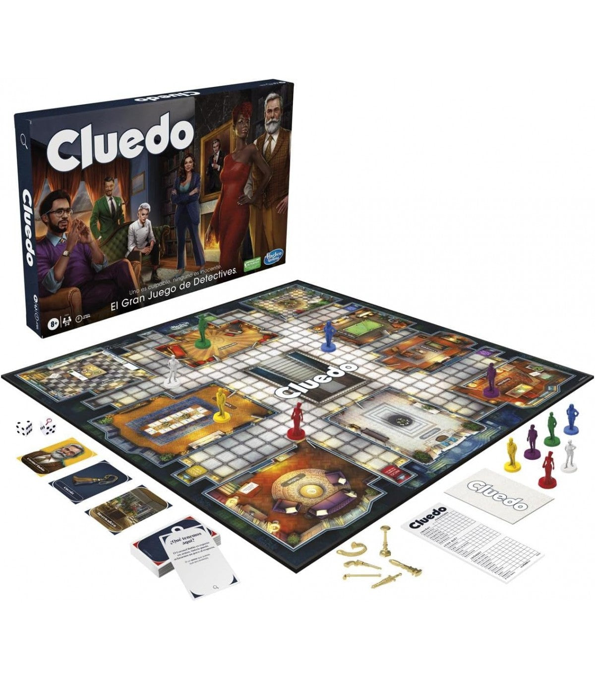 Juego de Mesa HASBRO GAMING Clue Cluedo Classic Refresh (Edad Mínima Recomendada: 8 años - Español)