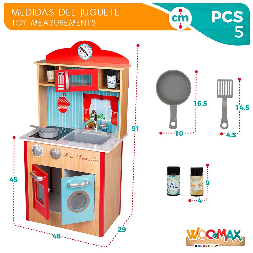 COCINA DE MADERA Cocina Woomax 48x29x91 cm