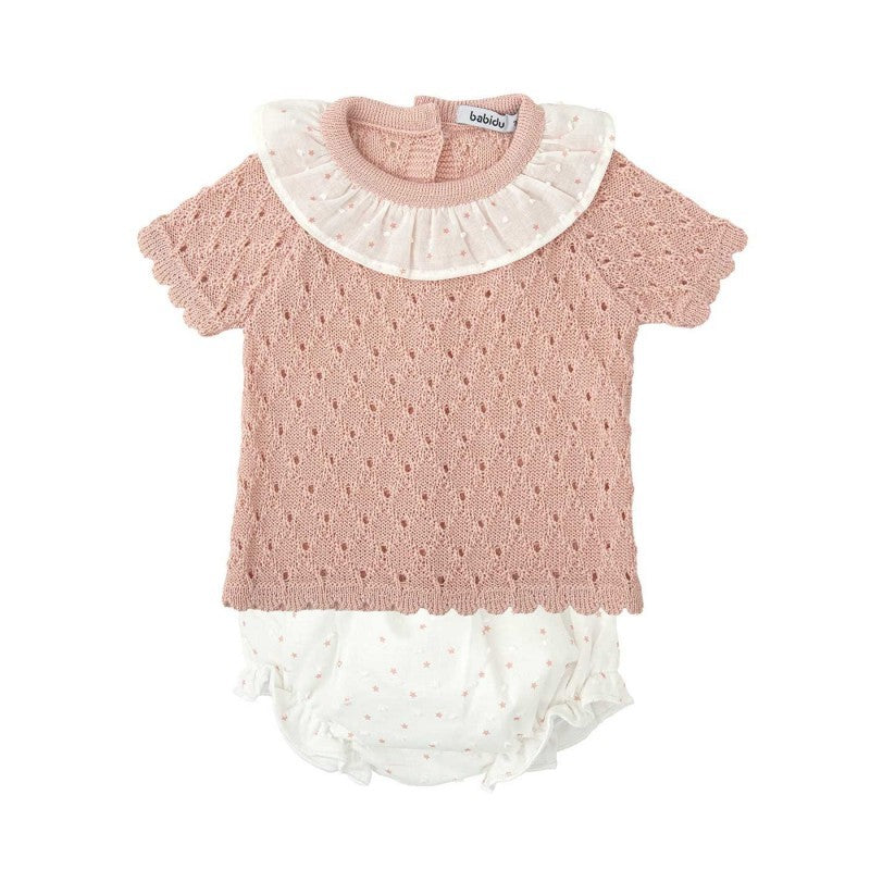 Conjunto de pololo bebé rosa Punto Esperanza Babidu
