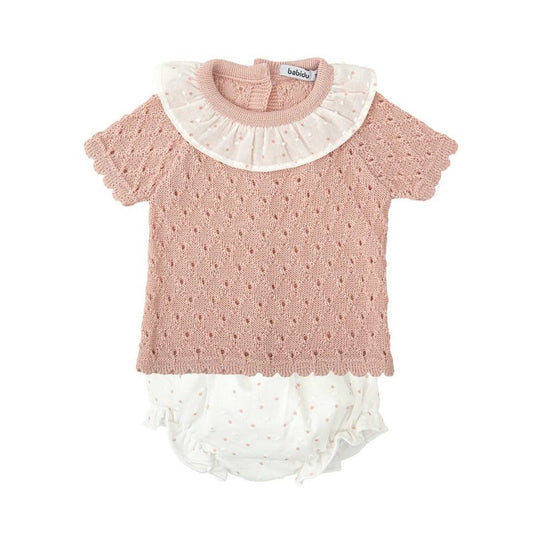 Conjunto ranita bebe punto esperanza babidu