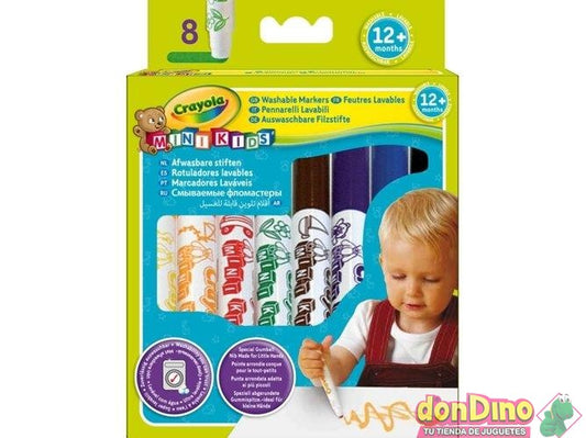 8 rotuladores lavables mini kids