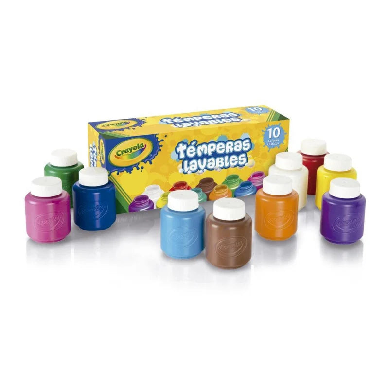 Crayola 10 Témperas Lavables Colores Surtidos