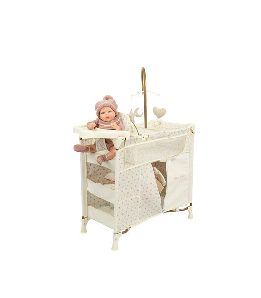 Cuna Cambiador Reborn De Paris para Muñecas 32x70x58 cm | Muñecas Arias