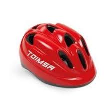 Casco infantil bicicleta de protección rojo para +4 años 52-56cm TOIMSA