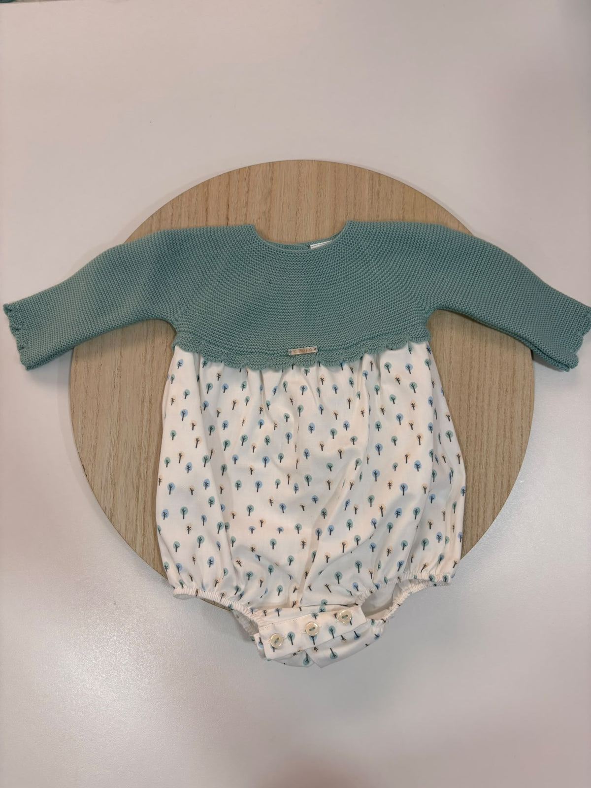 Bombacho de Bebé Verde Mint con Jersey de Punto | 1 a 24 Meses