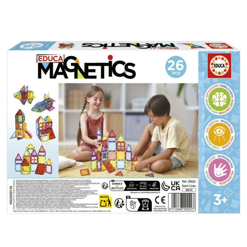 Educa Magnetics Juego Educativo de Construcción 3D 26 Piezas