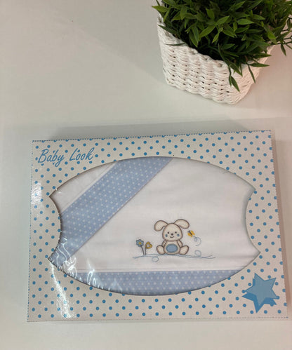 Juego cuna conejito azul