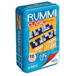 Rummi clásico de viaje. Caja de metal