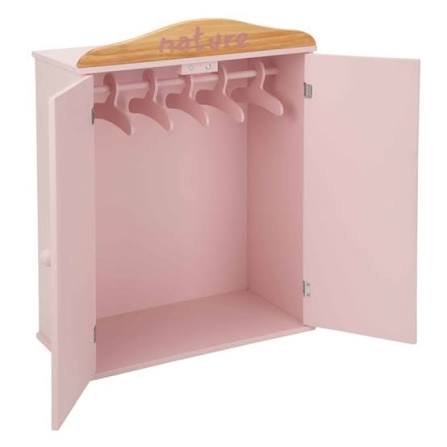 Armario Nature de Madera para Muñecas Arias con 5 Perchas