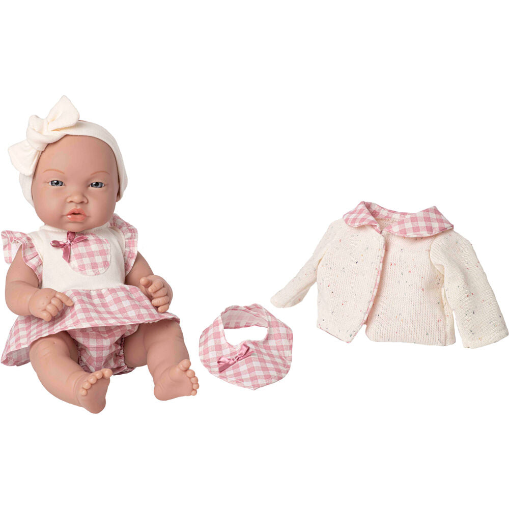 Muñeca Cloe Trousseau Vestido Vichy 35cm