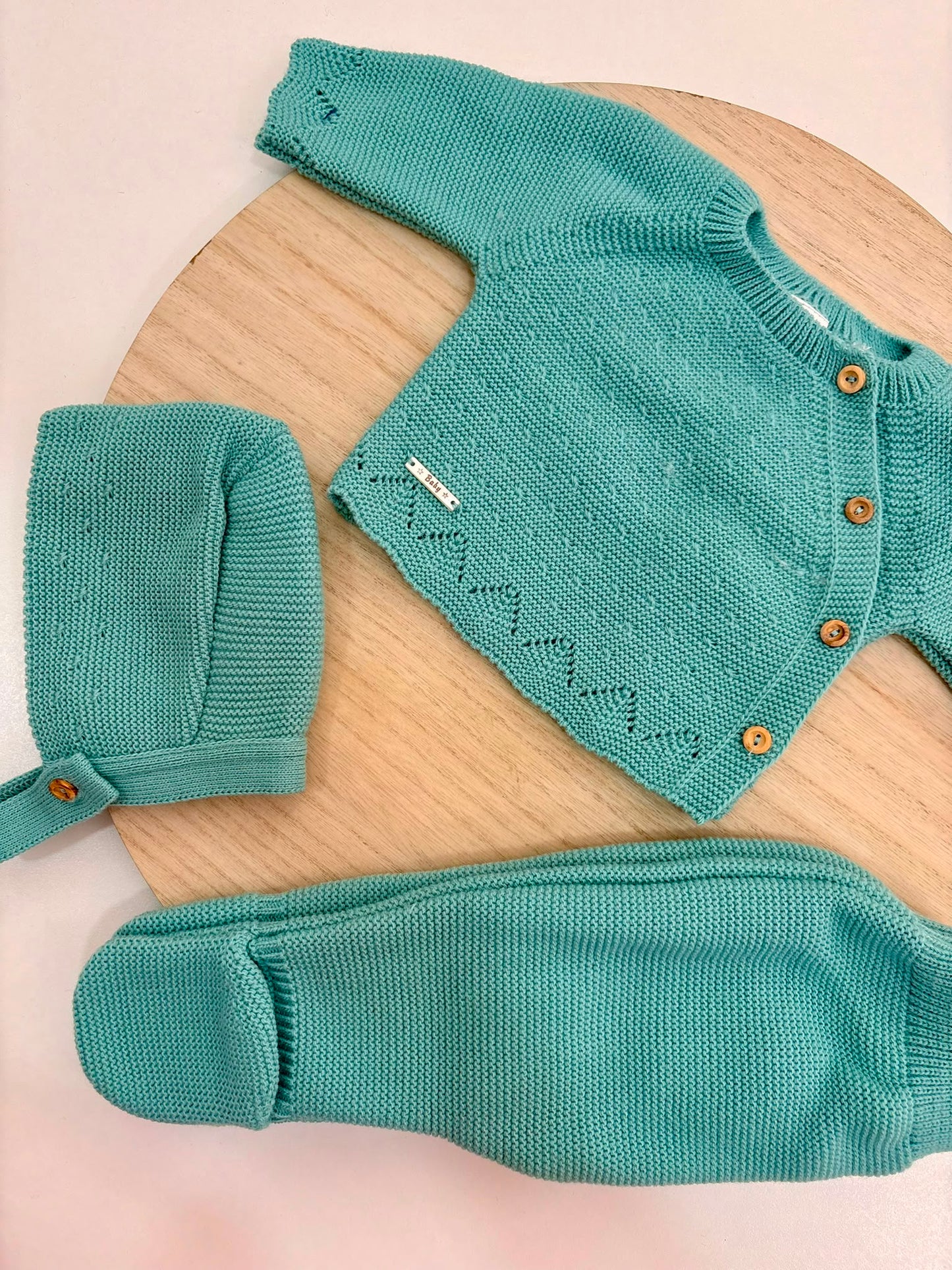 Conjunto de Primera Puesta Mint para Bebé con Capota y Polaina | Siju Moda Infantil