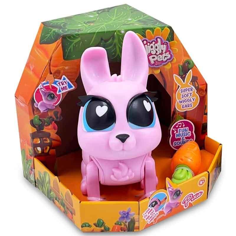 Conejito Interactivo Jiggly Pets Pixie - Mascota Andante y Musical de Famosa