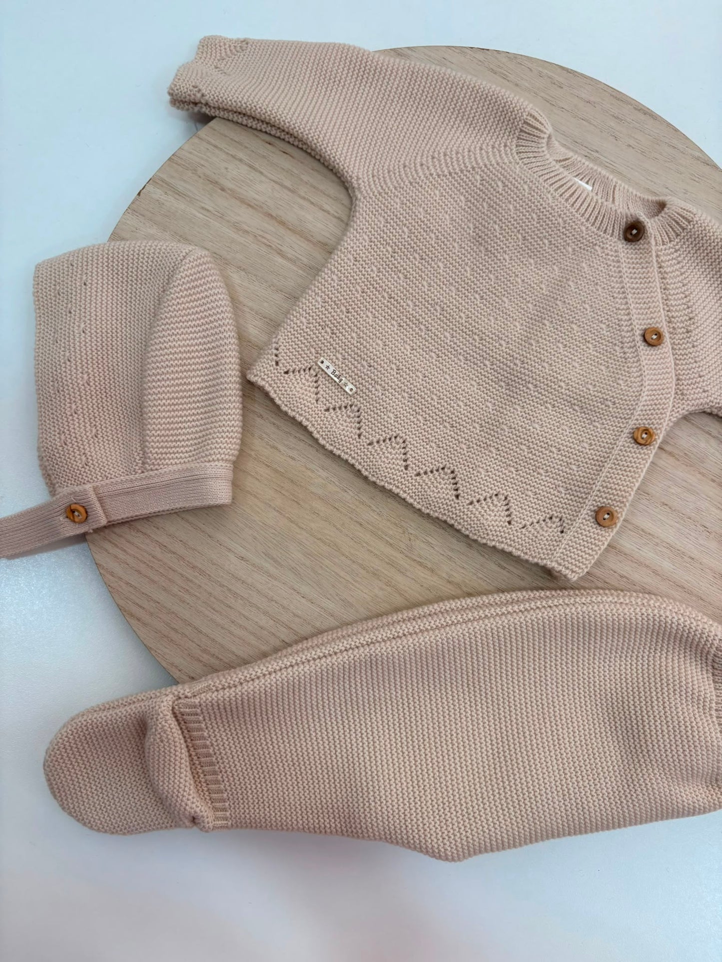 Conjunto de Primera Puesta Beige para Bebé con Capota y Polaina | Siju Moda Infantil