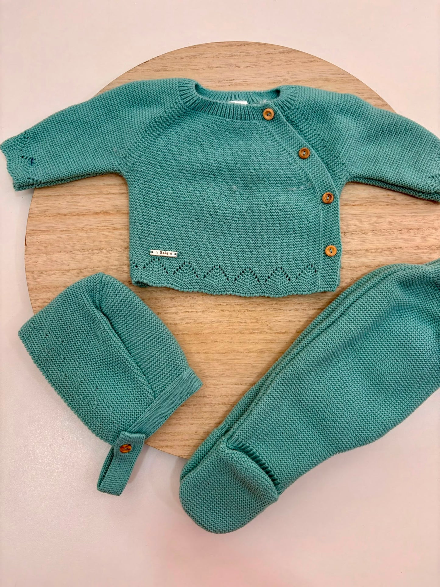 Conjunto de Primera Puesta Mint para Bebé con Capota y Polaina | Siju Moda Infantil