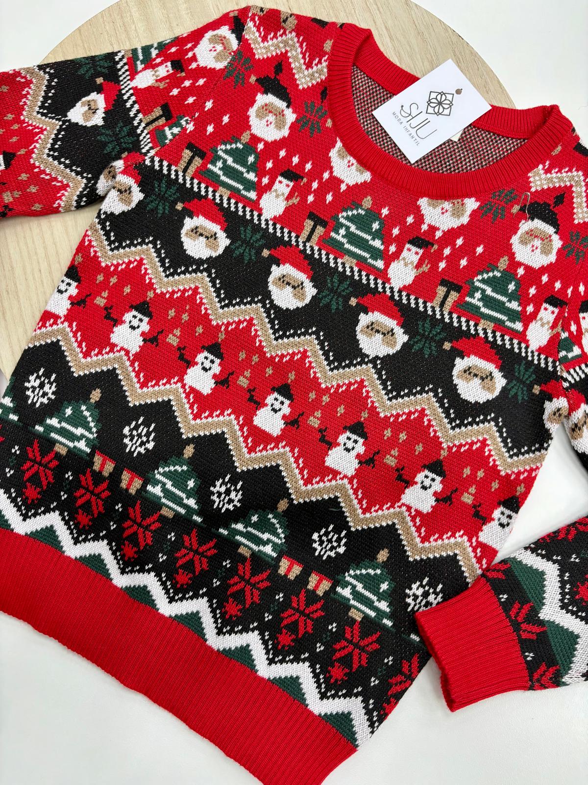 Jersey Navidad Infantil con Dibujos Navideños | Tallas 4-14 Años