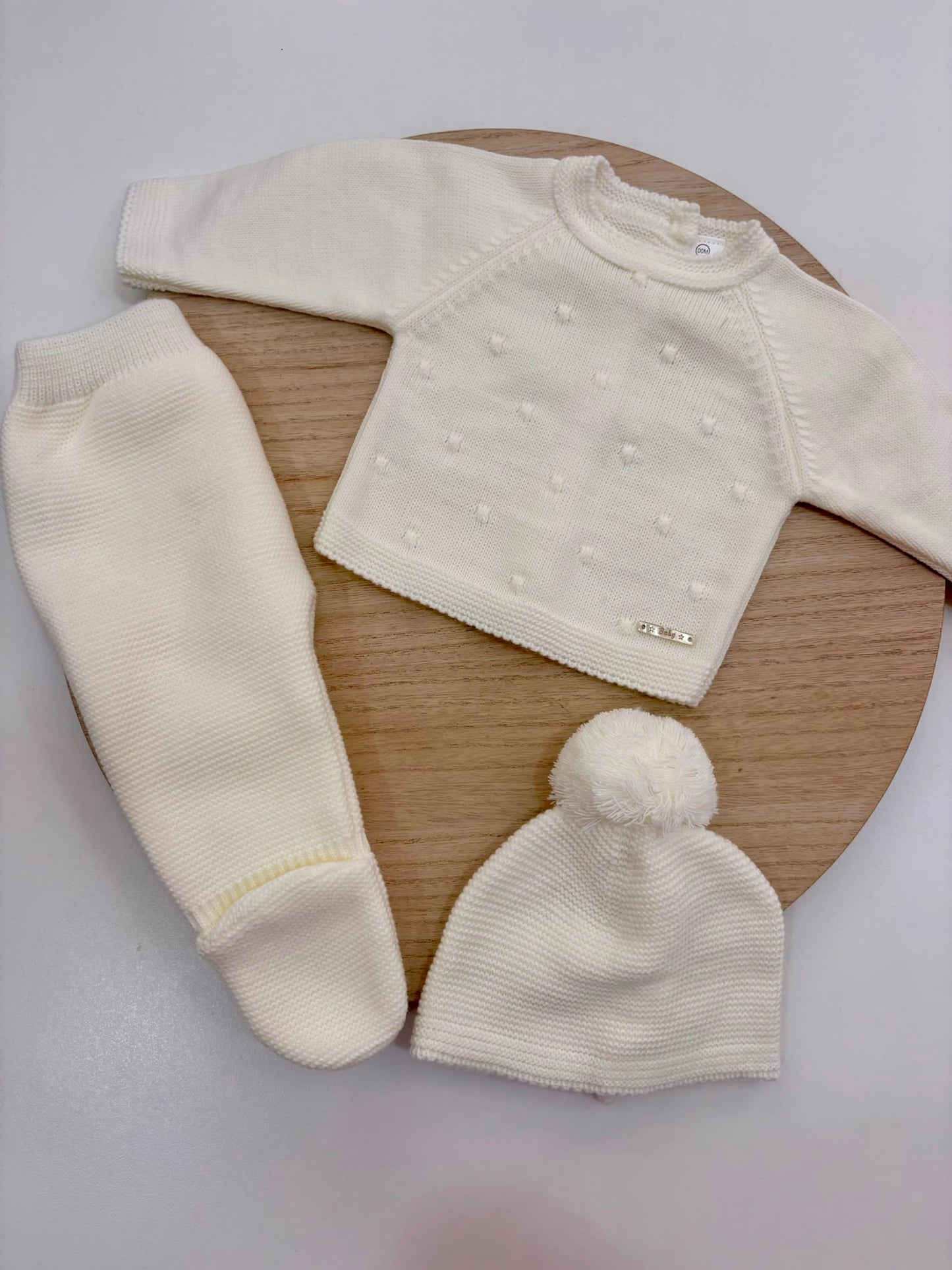 Conjunto de Primera Puesta Marfil para Bebé con Gorro y Polaina | Siju Moda Infantil