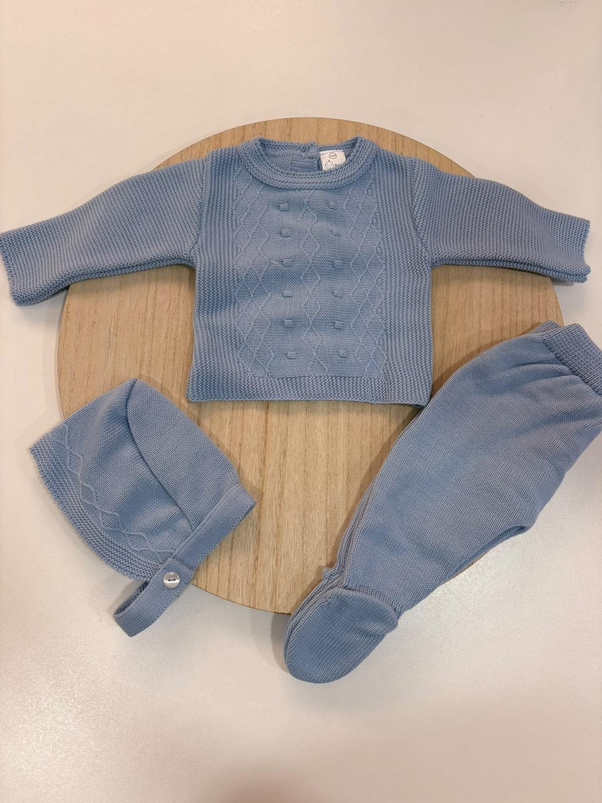 Conjunto de Primera Puesta Azulón para Bebé | 00 a 6 Meses