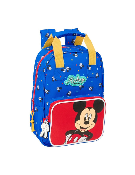 Mochila Infantil Mickey Mouse Adaptable a Carro con Bolsillo Frontal