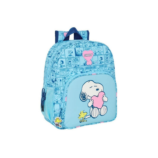 SNOOPY MOCHILA JUNIOR 38 CM ADAPTABLE A CARRO LOVE