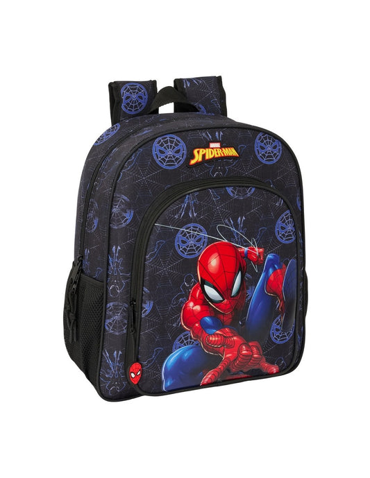 Mochila Juvenil Adaptable Spider-Man Oficial Sin Carro - Ergonómica 38cm