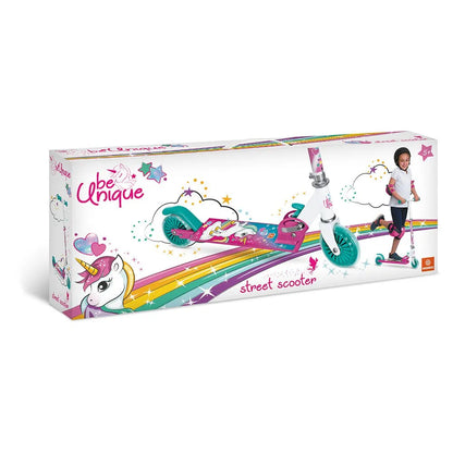 Patinete infantil unicornio de aluminio de 2 ruedas - Manillar regulable - 28693