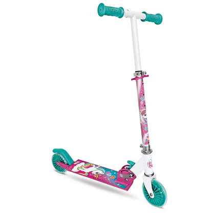 Patinete infantil unicornio de aluminio de 2 ruedas - Manillar regulable - 28693