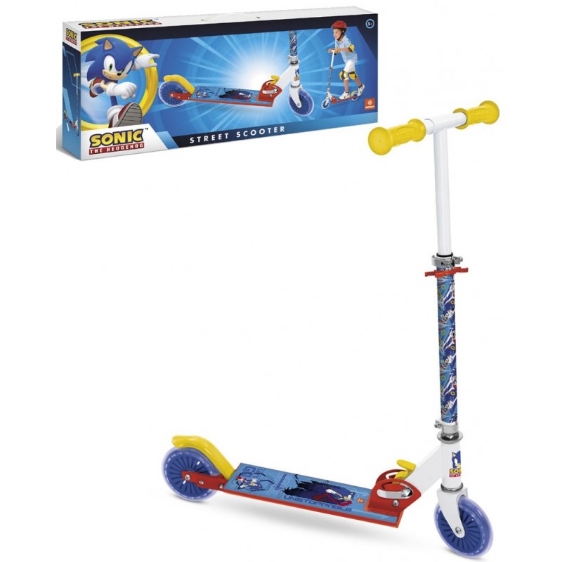 Patinete  Sonic +5 años Infantil De Aluminio De 2 Ruedas - Manillar Regulable