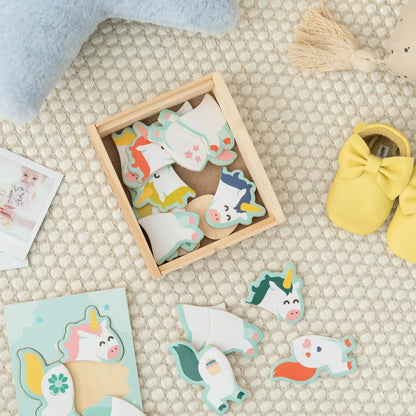 Puzle de Madera WOOMAX Mr. Wonderful - Unicornio Educativo y Ecológico