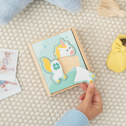 Puzle de Madera WOOMAX Mr. Wonderful - Unicornio Educativo y Ecológico