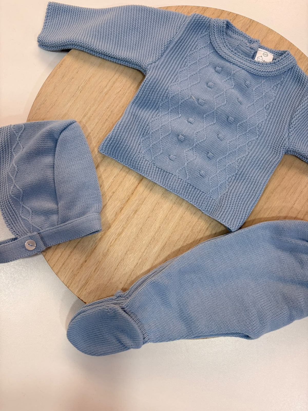 Conjunto de Primera Puesta Azulón para Bebé | 00 a 6 Meses