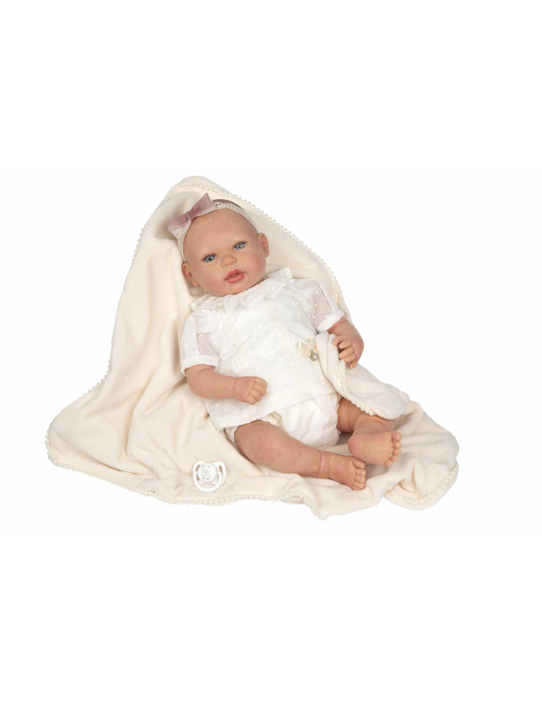 Muñeca Reborn Delia con Manta y Pelo Decorado – 45 cm | Arias 9816