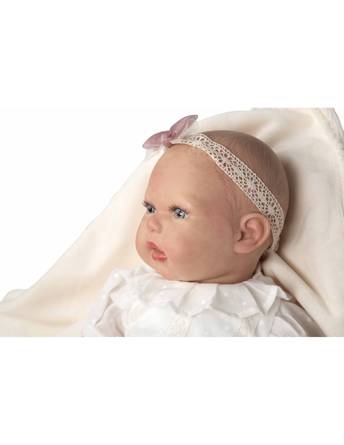 Muñeca Reborn Delia con Manta y Pelo Decorado – 45 cm | Arias 9816