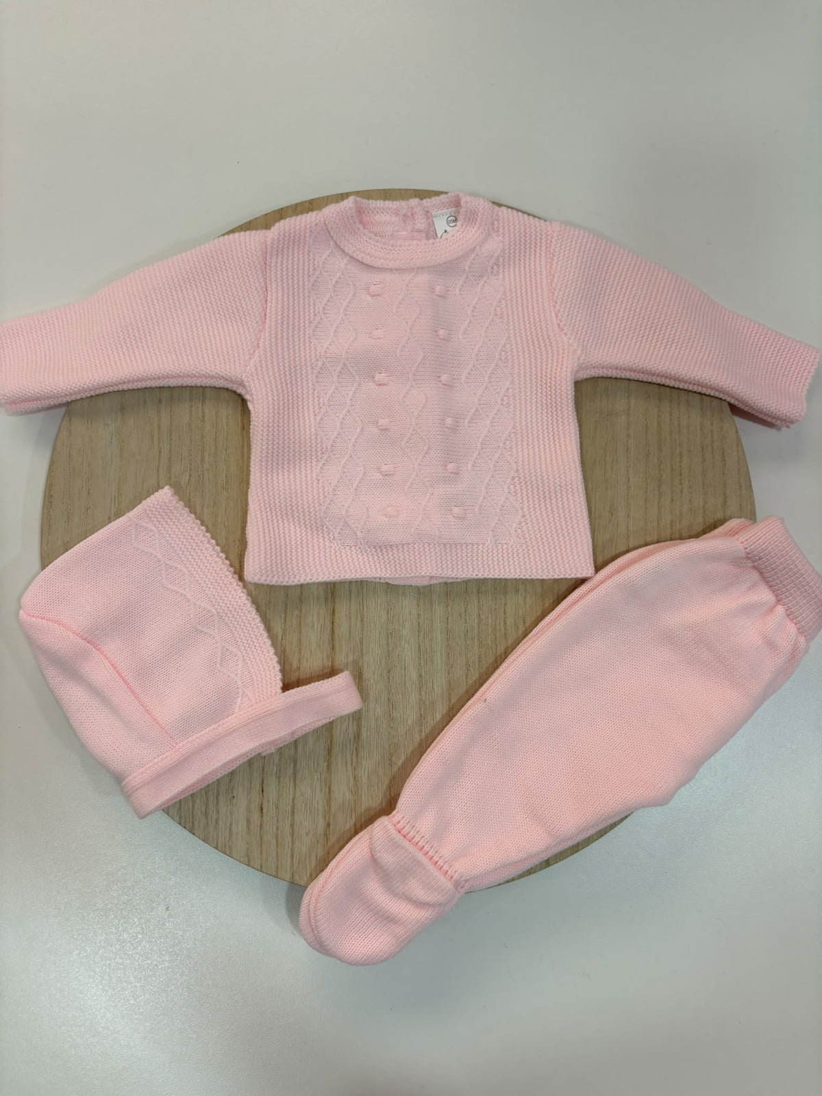 Conjunto de Primera Puesta Rosa Bebé para Bebé | 00 a 6 Meses
