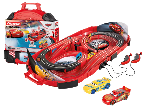 Cars Speed Arena Disney Pixar – Circuito Portátil con Rayo McQueen y Cruz Ramírez