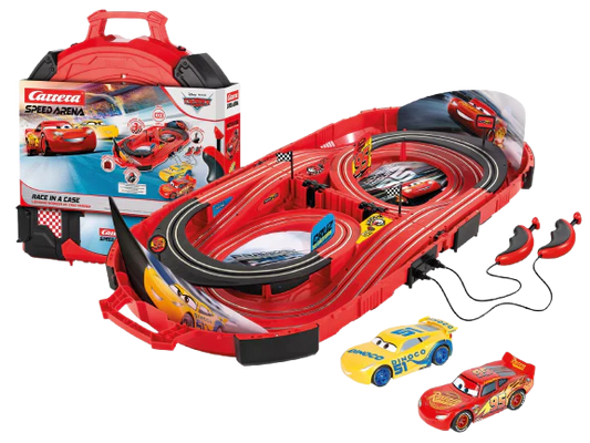 Cars Speed Arena Disney Pixar – Circuito Portátil con Rayo McQueen y Cruz Ramírez