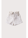 Pantalón Corto Niña Blanco con Cintura Fruncida 2 a 16 Años – Colección Verano