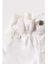 Pantalón Corto Niña Blanco con Cintura Fruncida 2 a 16 Años – Colección Verano