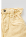 Pantalón Corto Niña Color Maíz con Cintura Fruncida 2 a 16 Años – Colección Verano