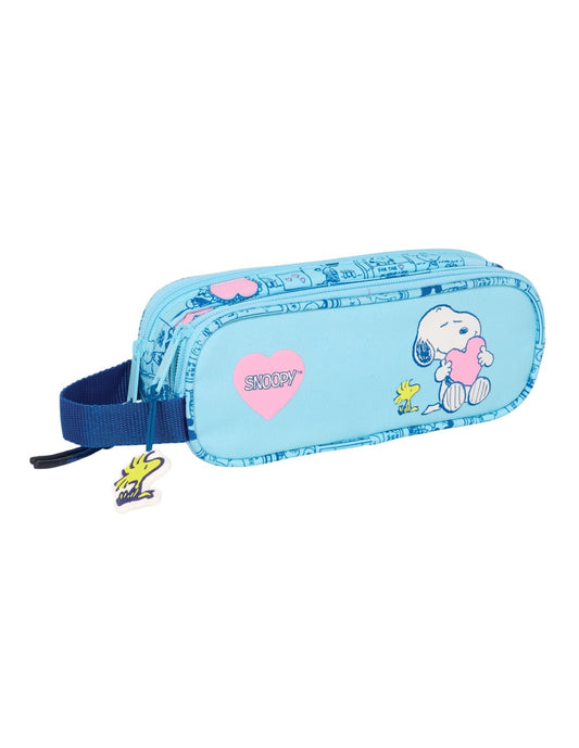 Estuche Doble Licenciado Snoopy con Asa
