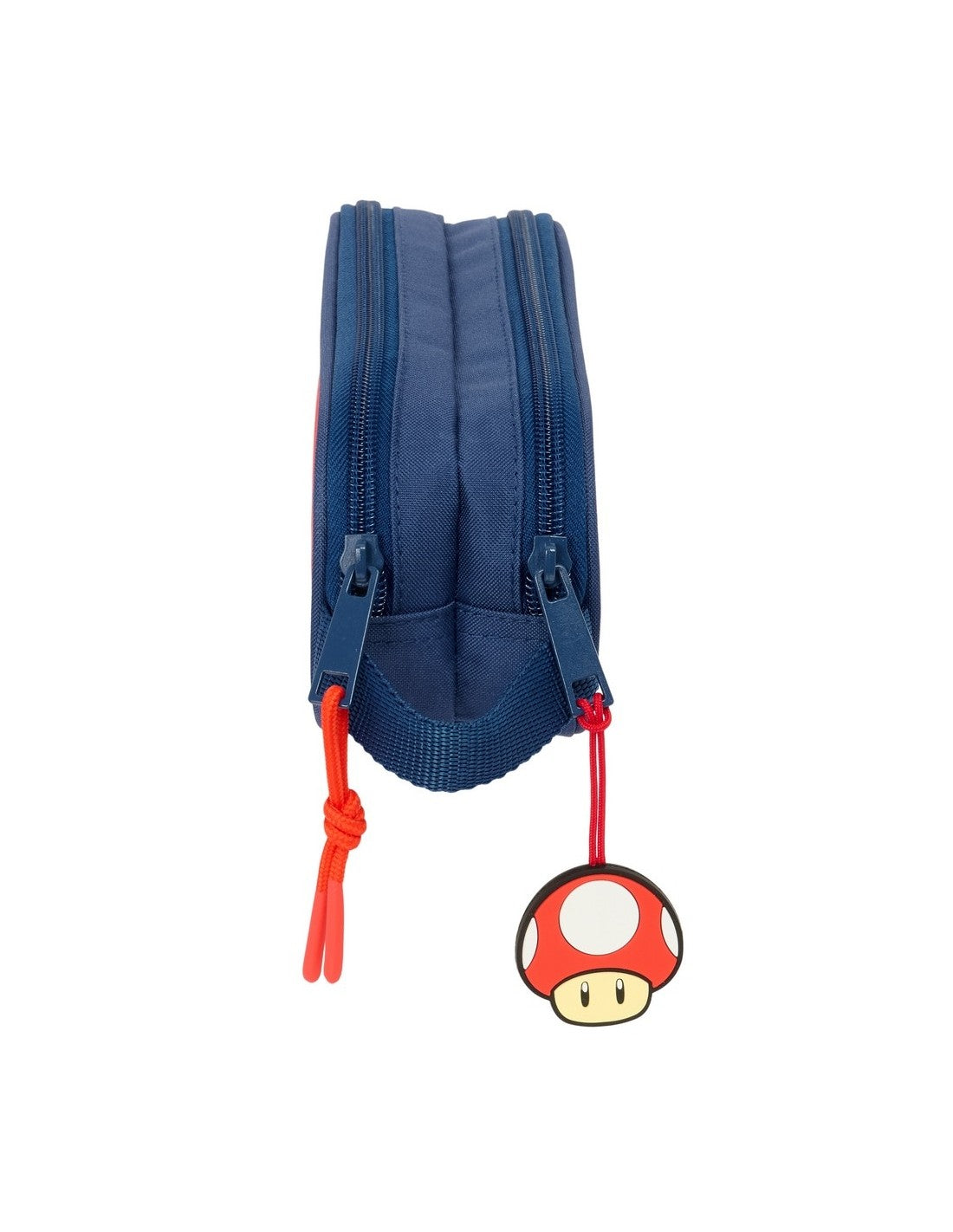 Estuche Doble Super Mario Oficial con Cremalleras y Asa de Mano 21cm