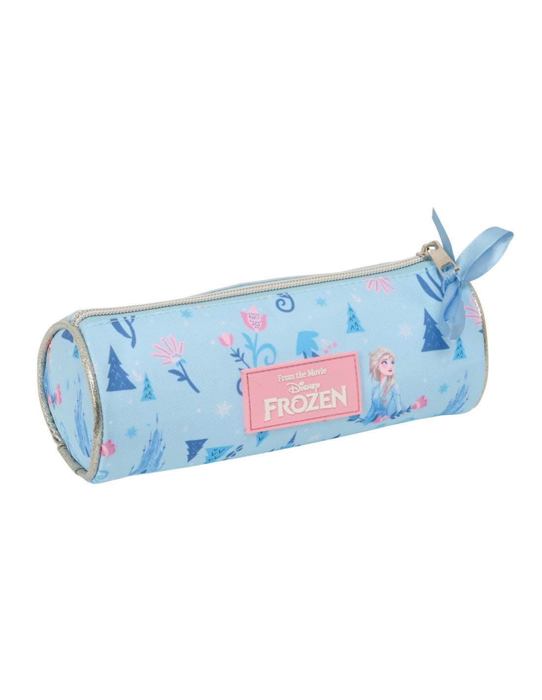 Estuche Redondo Frozen Oficial con Tirador - Ideal para Niñas Fans
