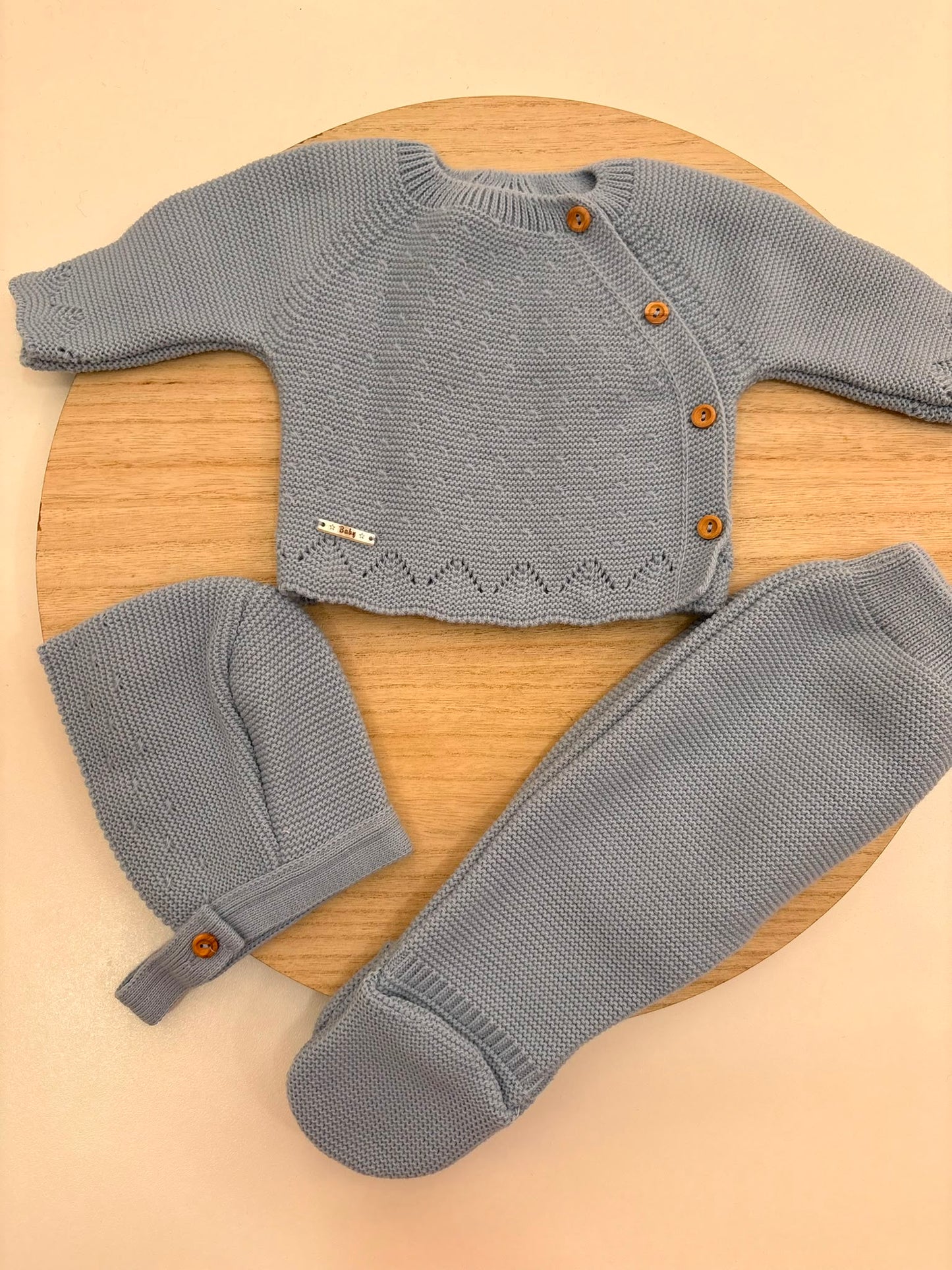 Conjunto de Primera Puesta Azulón para Bebé con Capota y Polaina | Siju Moda Infantil