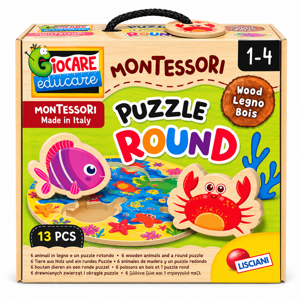 Puzzle de Madera Redondo (+12 meses) 🔵🧩 Montessori
