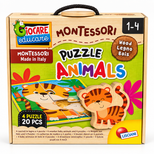 Puzzle de Madera Animales (+12 meses)🐾🧩 Montessori