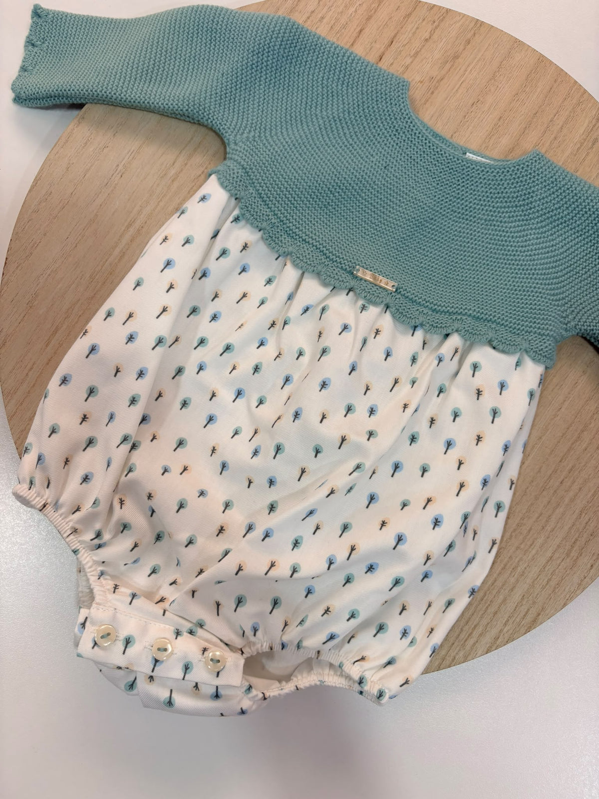 Bombacho de Bebé Verde Mint con Jersey de Punto | 1 a 24 Meses