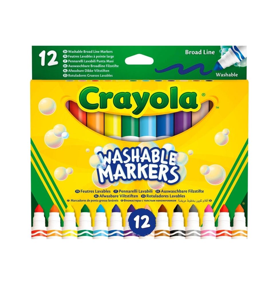 Set 12 Rotuladores Super Lavables Maxi Punta Crayola